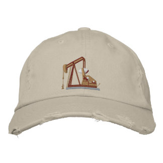 Golden Pumpjack Embroidered Hat