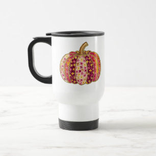Golden Pumpkin & Floral Delight Coffee Mug