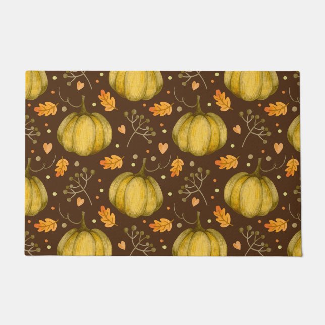 Golden Pumpkins Doormat (Front)