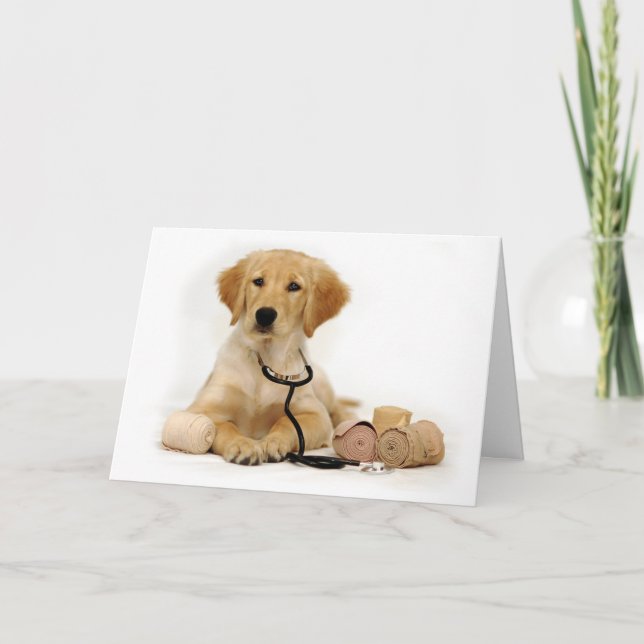 Golden Puppy Doctor Card (Front)