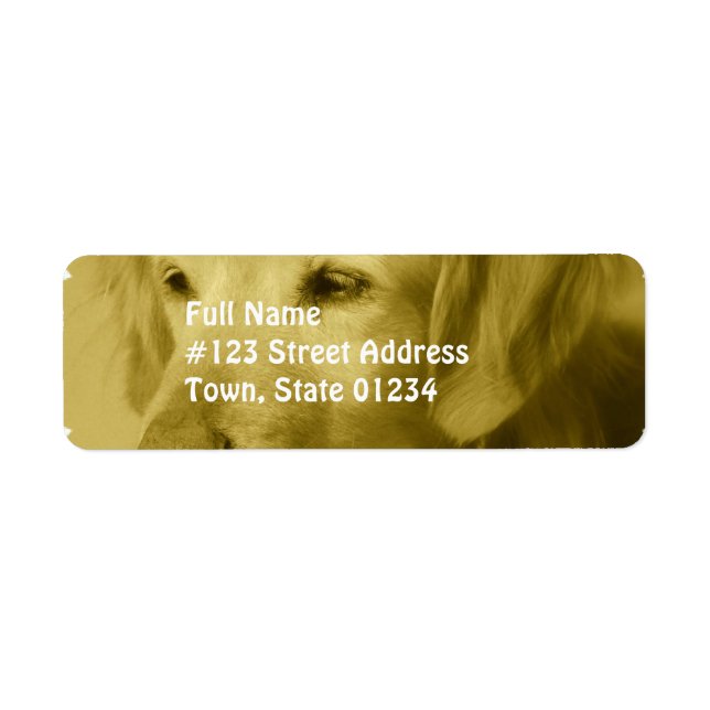 Golden Puppy  Mailing Labels (Front)