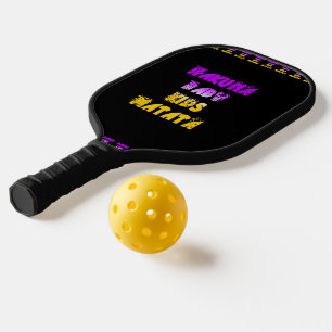Golden Purple Baby Kids Hakunamatata Fun Adventure Pickleball Paddle