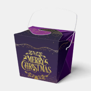 Golden Purple Christmas Gift Box