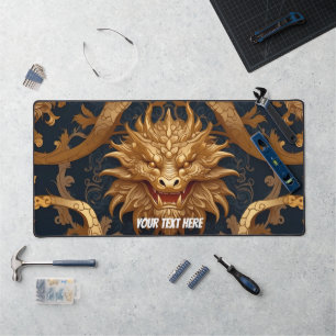 Golden Pyramid Pattern Desk Mat