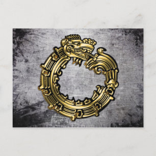 Golden Quetzalcoatl Postcard