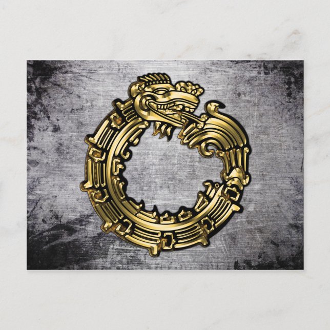 Golden Quetzalcoatl Postcard (Front)