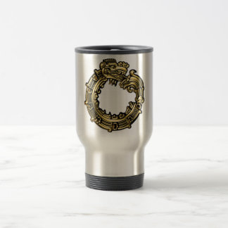 Golden Quetzalcoatl Travel Mug