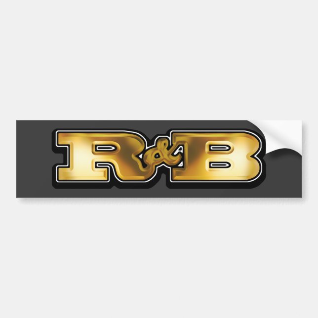 Golden R&B Bumper Sticker (Front)