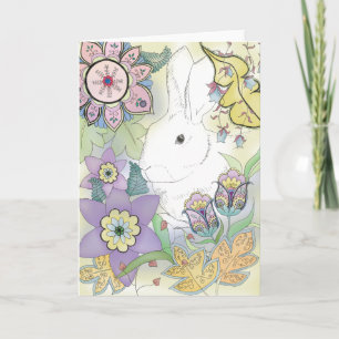 Golden Rabbit Greeting Card