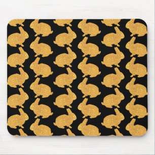 Golden Rabbits Mouse Mat