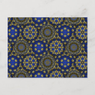 Golden Radial Net Lg Any Colour Postcard