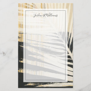 Golden Raffia - Palm Fronds Stationery