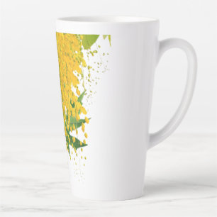 Golden Rain Cascade of Sunlight When Gold Falls Pe Latte Mug