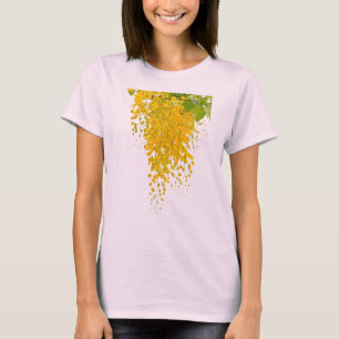 Golden Rain Cascade of Sunlight When Gold Falls Pe T-Shirt