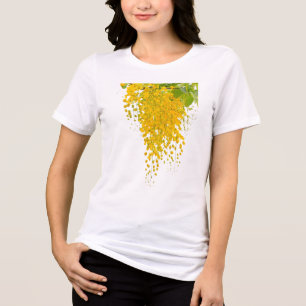 Golden Rain Cascade of Sunlight When Gold Falls Pe Tri-Blend Shirt