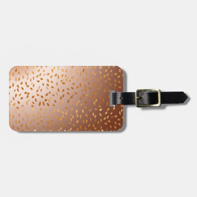 Golden rain luggage tag (Front Horizontal)