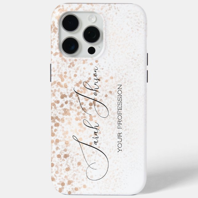 Golden Rain Personalised Name  Case-Mate iPhone Case (Back)