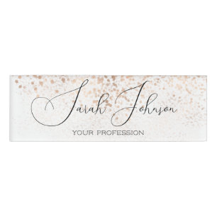Golden Rain Personalised Name Tag