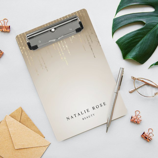 Golden Rain String Lights Personalized Mini Clipboard (Creator Uploaded)