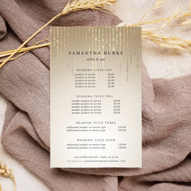 Golden Rain String Lights Pricing & Services Flyer (Creator Uploaded)