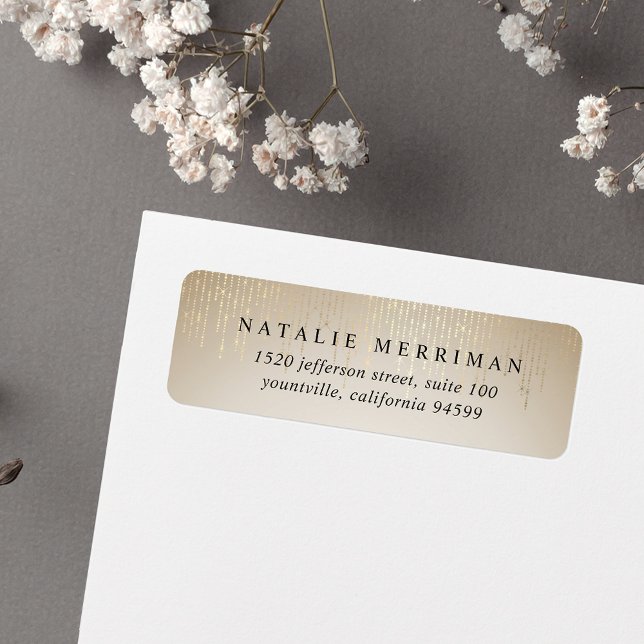 Golden Rain String Lights Return Address (Creator Uploaded)