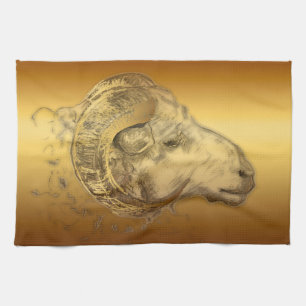 Golden Ram - Chinese New Year 2015 - Tea Towel
