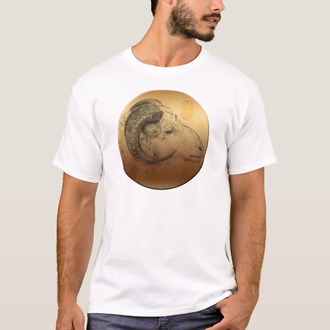 Golden Ram Year Chinese Astrology Zodiac Men W Tee (Front)