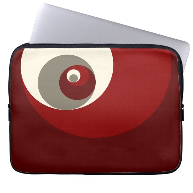 Golden Ratio Circles (Red) Laptop Sleeve (Front)