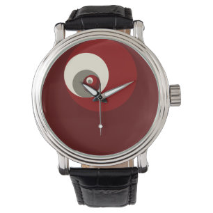 Golden Ratio Circles (Red) Watch