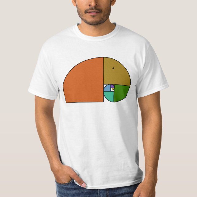 Golden Ratio Elephant - Fibonacci Spiral 2 T-Shirt (Front)
