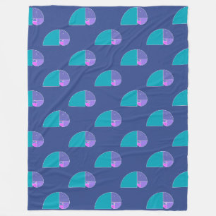 Golden Ratio Elephant - Fibonacci Spiral 3 Fleece Blanket