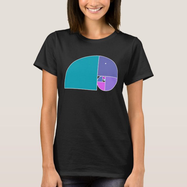Golden Ratio Elephant - Fibonacci Spiral 3 T-Shirt (Front)