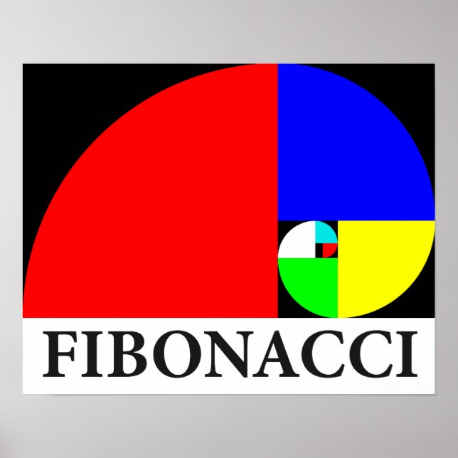 Golden Ratio, Fibonacci Spiral Poster (Front)