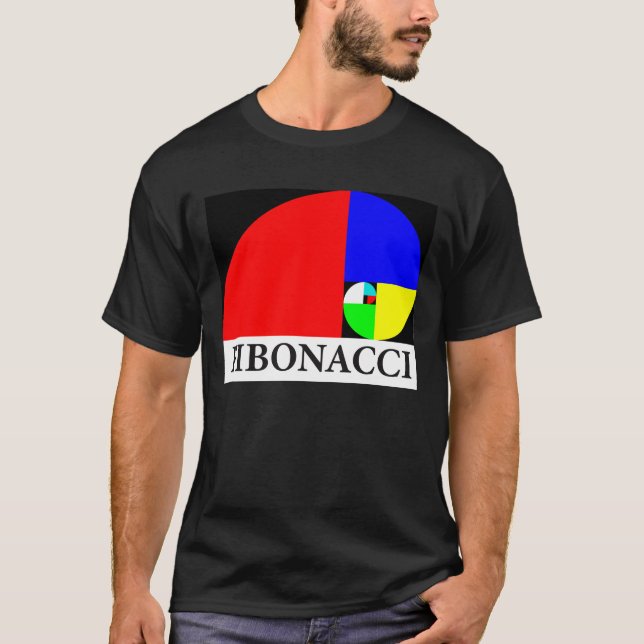 Golden Ratio, Fibonacci Spiral T-Shirt (Front)