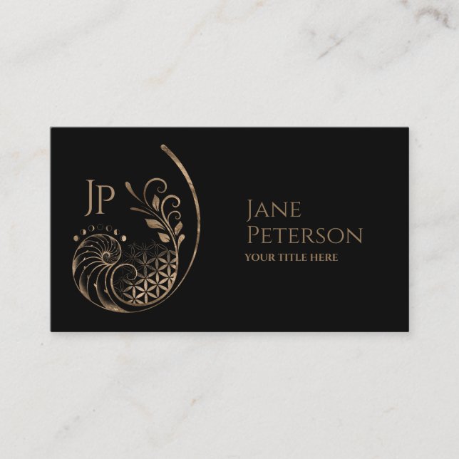 Golden Ratio - Flower of life - Sacred Geometry Business Card (Front)