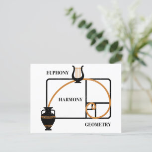 Golden Ratio Greece: Euphony, Harmony, Geometry Postcard