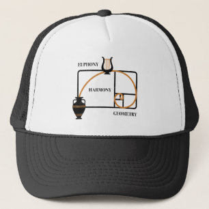 Golden Ratio Greece: Euphony, Harmony, Geometry Trucker Hat