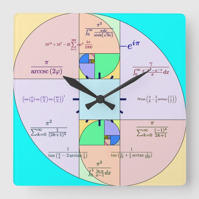 Golden Ratio Math Clock (Front)