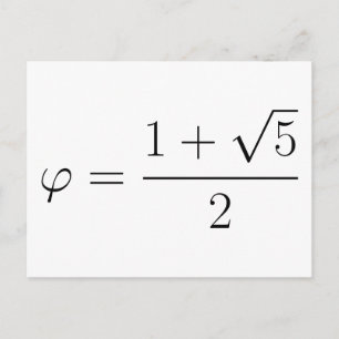 Golden ratio postcard