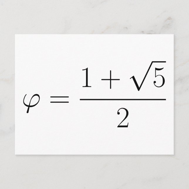 Golden ratio postcard (Front)