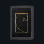 Golden Ratio Sacred Fibonacci Spiral Trifold Wallet<br><div class="desc">How many times a day do you spot the Fibonacci spiral?  Give the gift of the golden ratio with this geometric gift or shirt.</div>