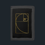 Golden Ratio Sacred Fibonacci Spiral Trifold Wallet<br><div class="desc">How many times a day do you spot the Fibonacci spiral?  Give the gift of the golden ratio with this geometric gift or shirt.</div>