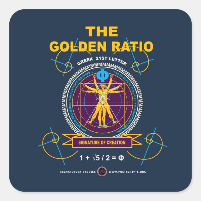 Golden Ratio Square Sticker (Front)