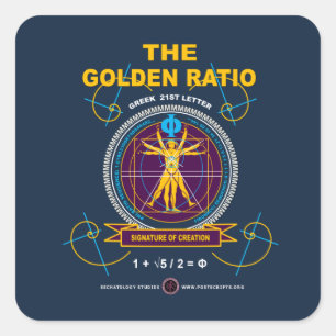 Golden Ratio Square Sticker