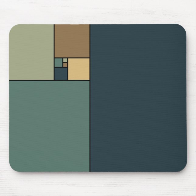 Golden Ratio Squares (Neutrals) Mouse Mat (Front)