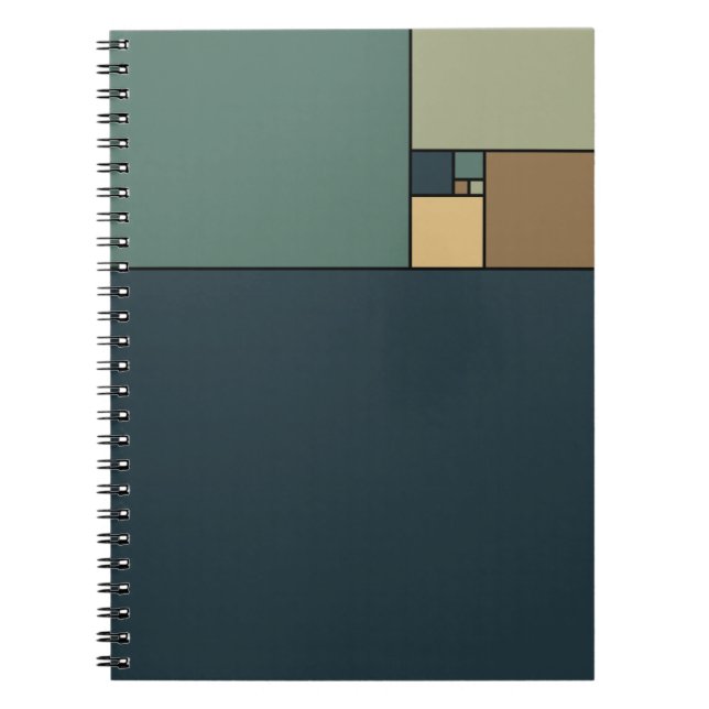 Golden Ratio Squares (Neutrals) Notebook (Front)