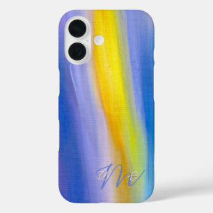 Golden Ray Abstract Art iPhone 16 Case