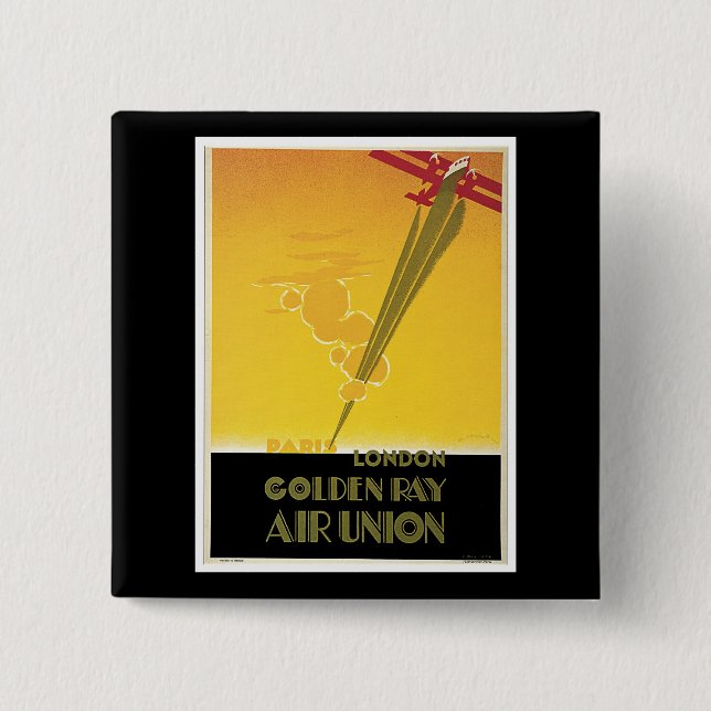 Golden Ray Air Union 15 Cm Square Badge (Front)