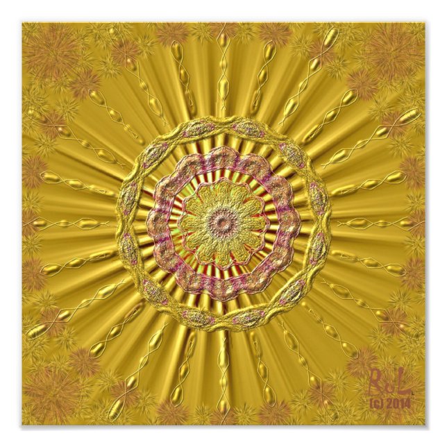 "Golden rays" as photoprinting approximately 30 cm Photo Print (Front)