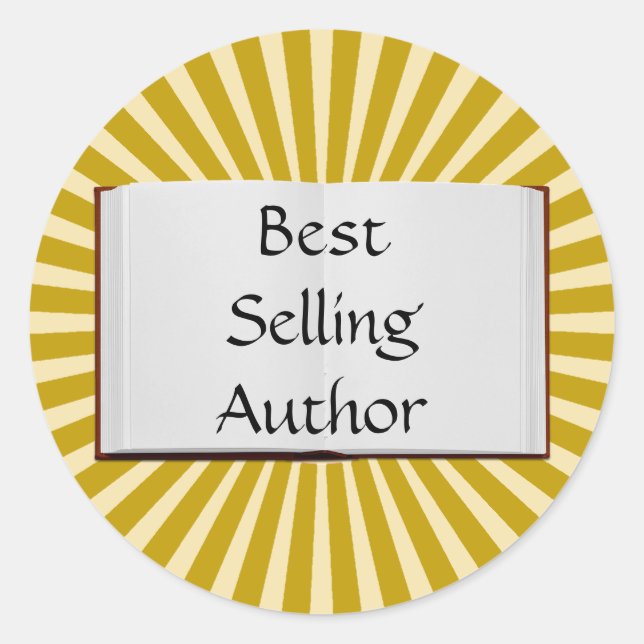 Golden Rays Best Selling Author Book  Classic Roun Round Sticker (Front)